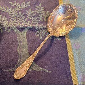 Elegant Silver-Plated Serving Spoon